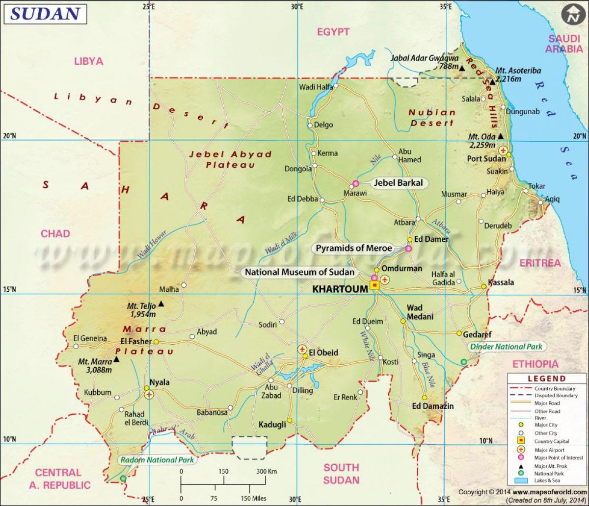 Mapa miasta Sudanu