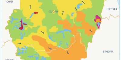 Mapa basenu Sudan 