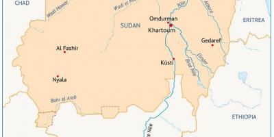 Mapa rzeki Sudanu 